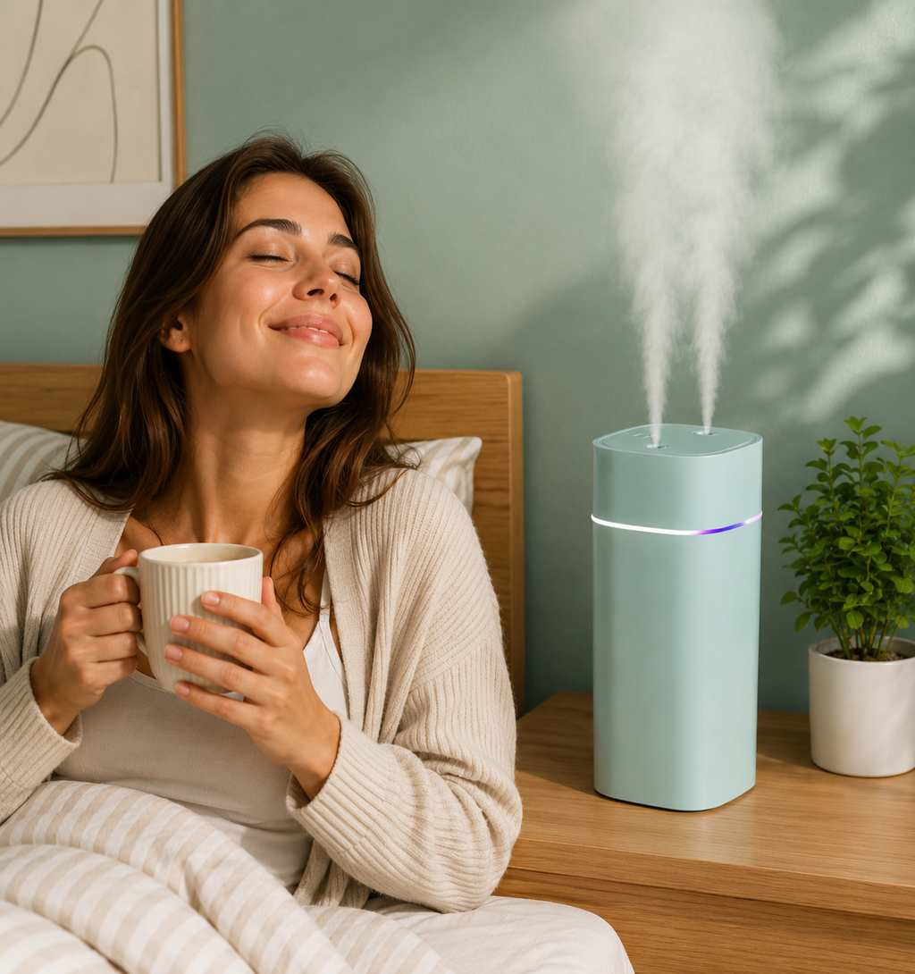 600ml Mini Humidifier – Quiet Operation and Gentle Mist