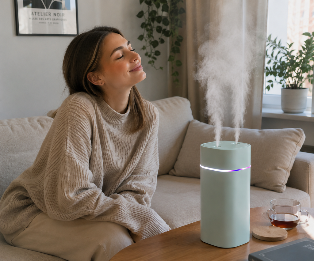 600ml Mini Humidifier – Quiet Operation and Gentle Mist